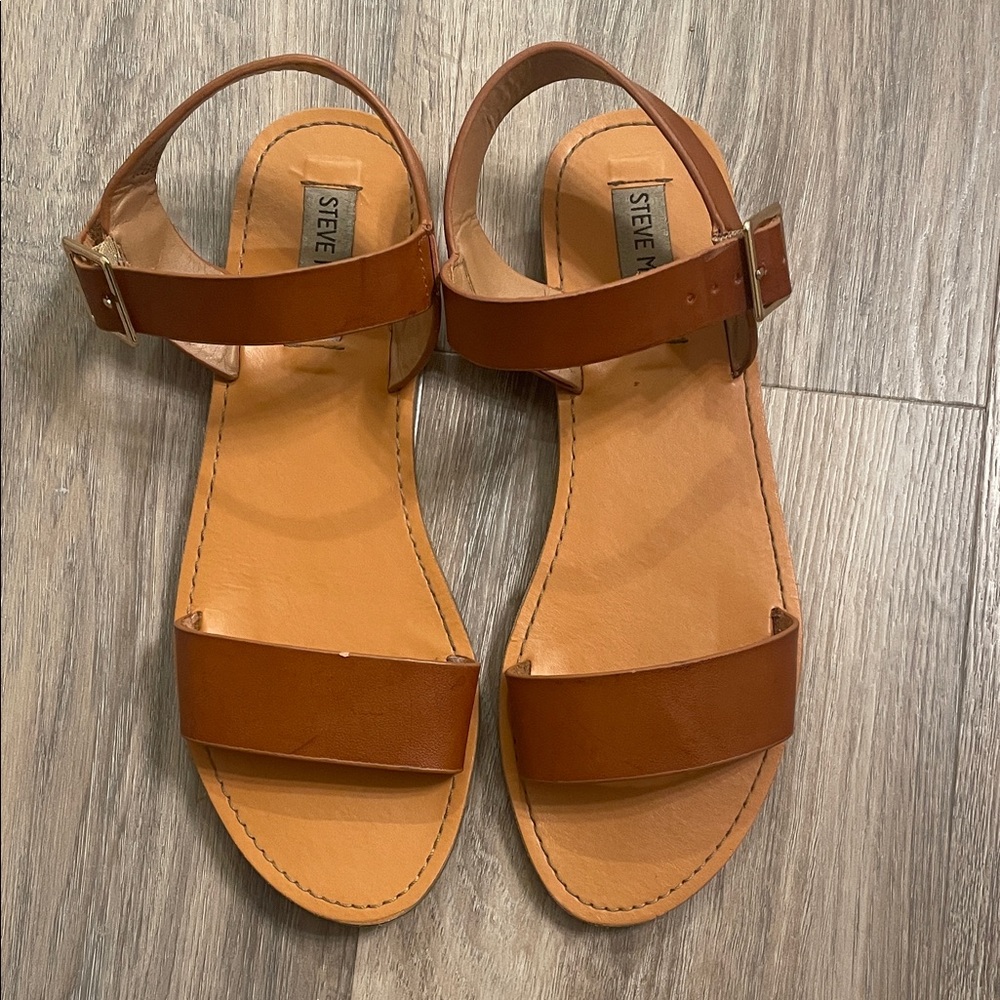 Steve Madden Tan Leather Sandals for Women